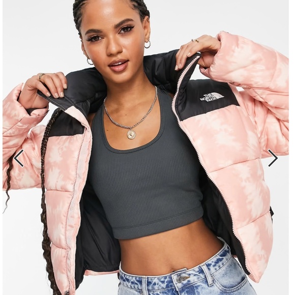 North Face Cropped Saikuru jacket in pink tie dye - Picture 1 of 4